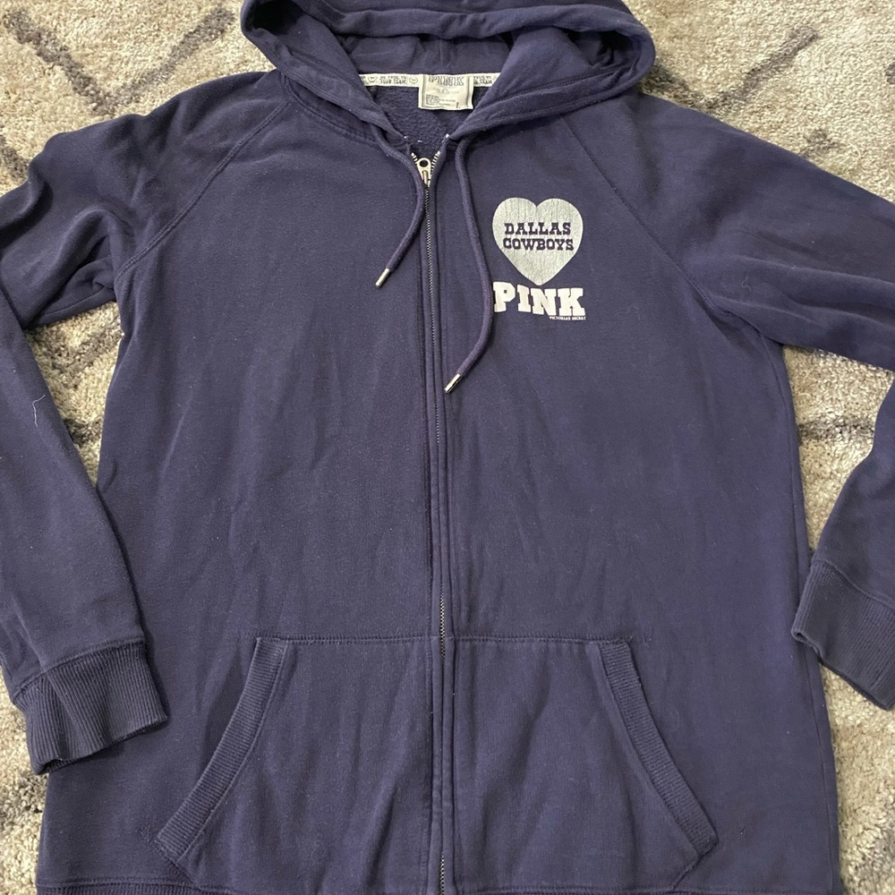 VS PINK Dallas Cowboys zip up bling sweatshirt